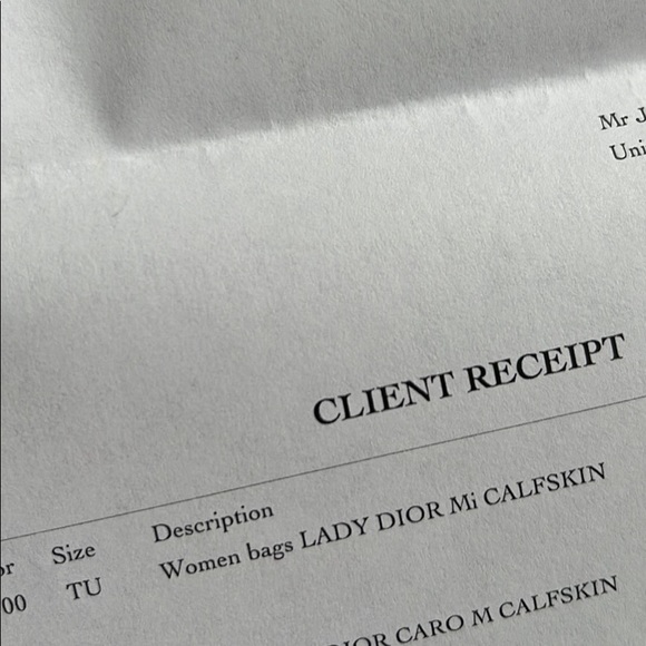 NEW Lady Dior Caflskin Purse Black & Gold Chain Crossbody - Picture 5 of 5